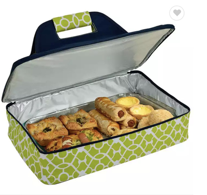 ピザ食糧を熱くか冷たい保存するピクニックによって絶縁されるカセロールの食糧キャリア緑のクーラー袋