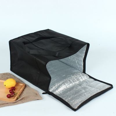非編まれた厚くされたアルミ ホイルのクーラー袋の携帯用ケーキのテークアウトの絶縁材袋