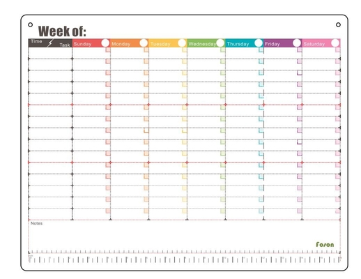 個人化された横の磁気冷却装置カレンダーの月例メモ帳