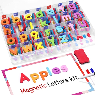 キットが208部分味方された磁石シートをアルファベット倍増する教室の磁気手紙は幼稚園児Spelのための泡立つ