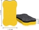 黒板の磁気乾燥した消す物の黄色の骨は2.76 *1.57インチを形づける